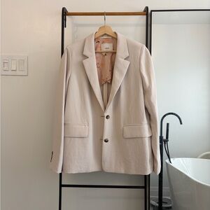 Wilfred Cream Single-Breasted Blazer
